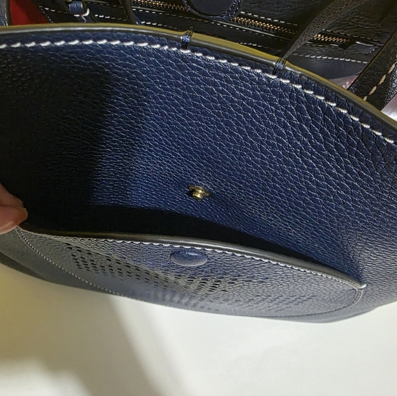 Tory Burch Peeforared Leather Logo Tote Bag